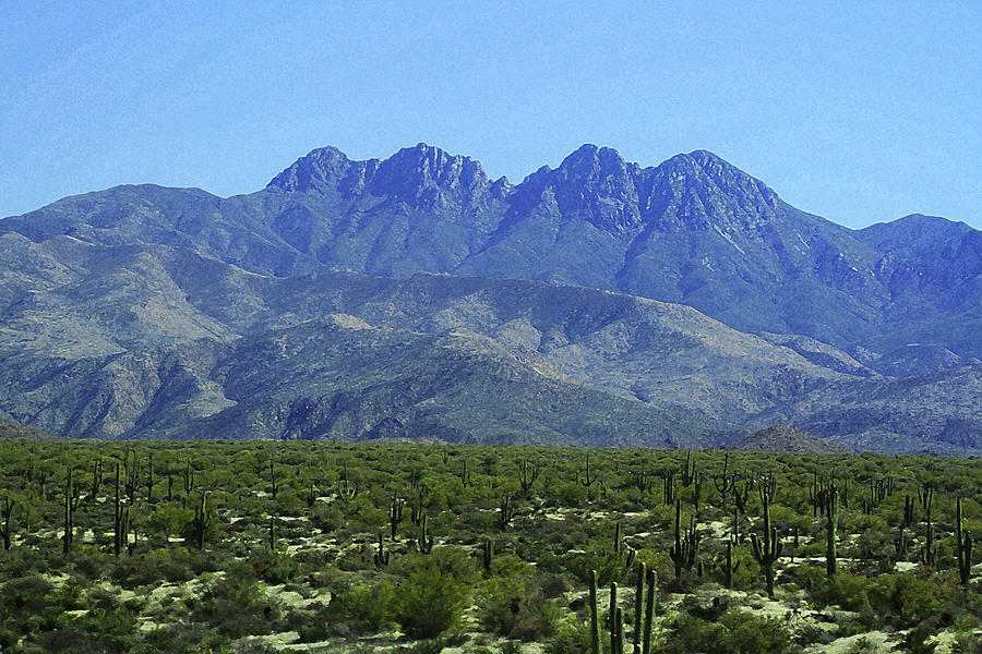 Four Peaks Arizona Digital Art by Tom Janca