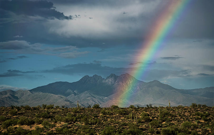 Four Peaks Rainbow  Photograph by Saija Lehtonen