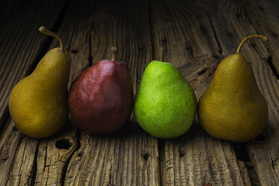 Pear Photograph - Four Pears Still Life by Garry Gay