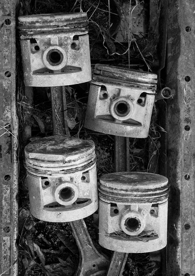 Four Pistons In A Pan Photograph by Paul DeRocker