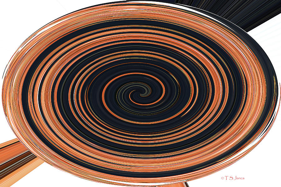 Four Pottery Bowls In A Twist. Digital Art by Tom Janca