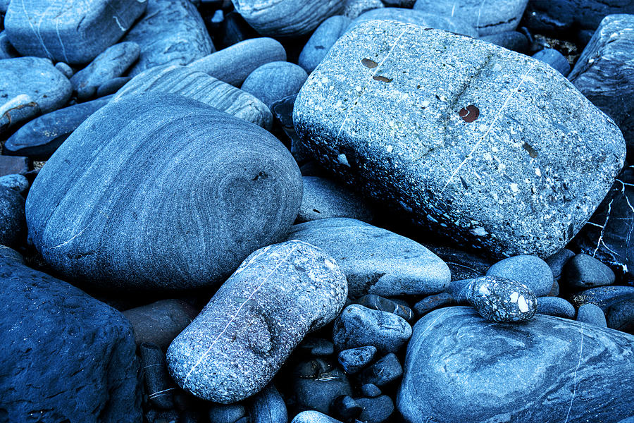 Four rocks in blue Photograph by Weston Westmoreland