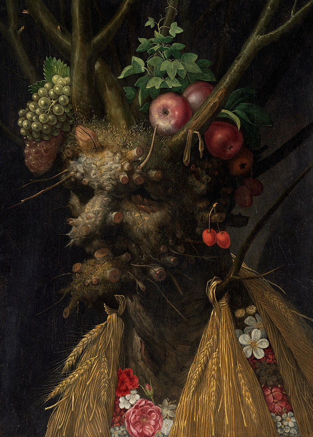 Four Seasons in One Head Painting by Giuseppe Arcimboldo