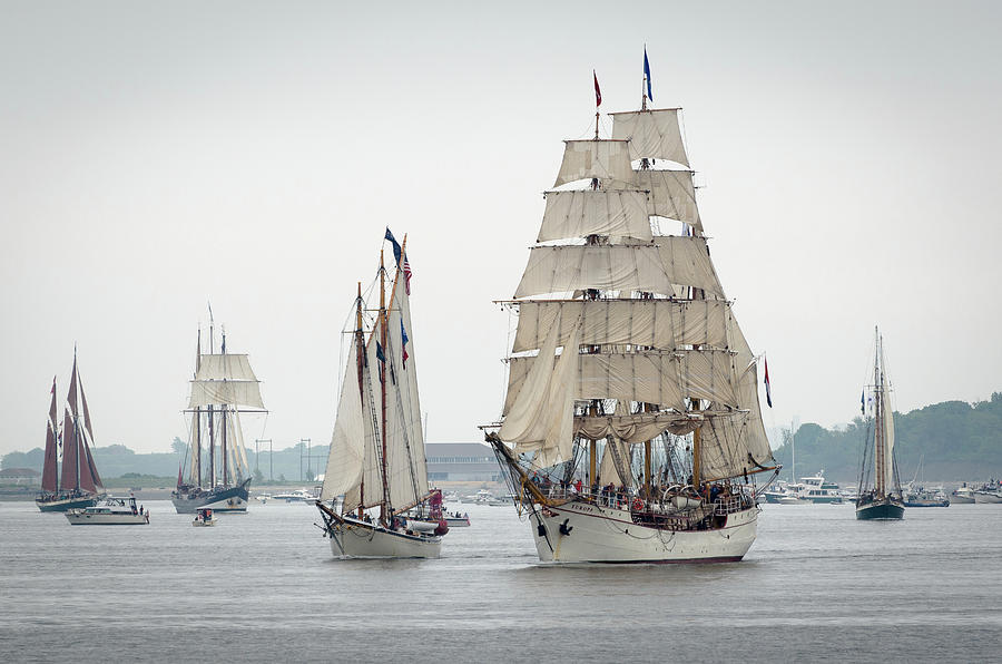 Four Ships Photograph by Mike Ste Marie