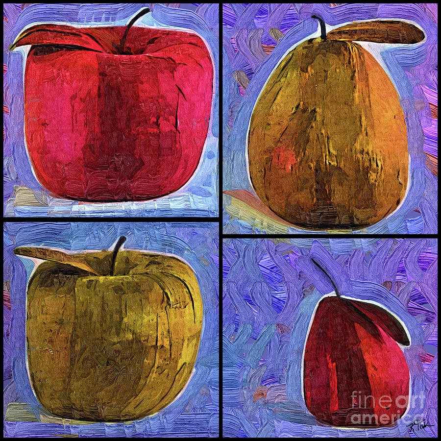 Four Square Fruit Digital Art by Kirt Tisdale