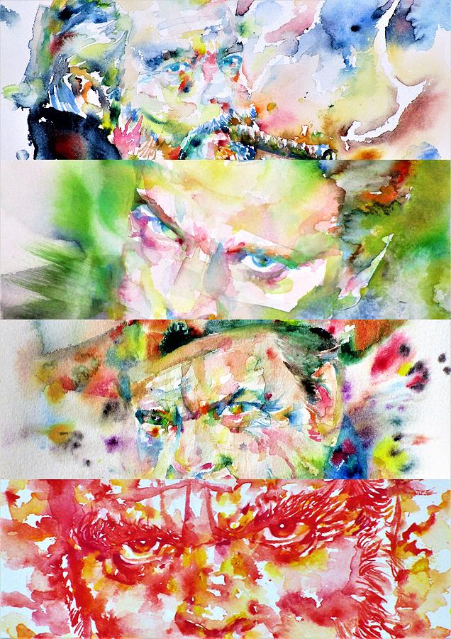 Four Times Orson Welles Painting by Fabrizio Cassetta