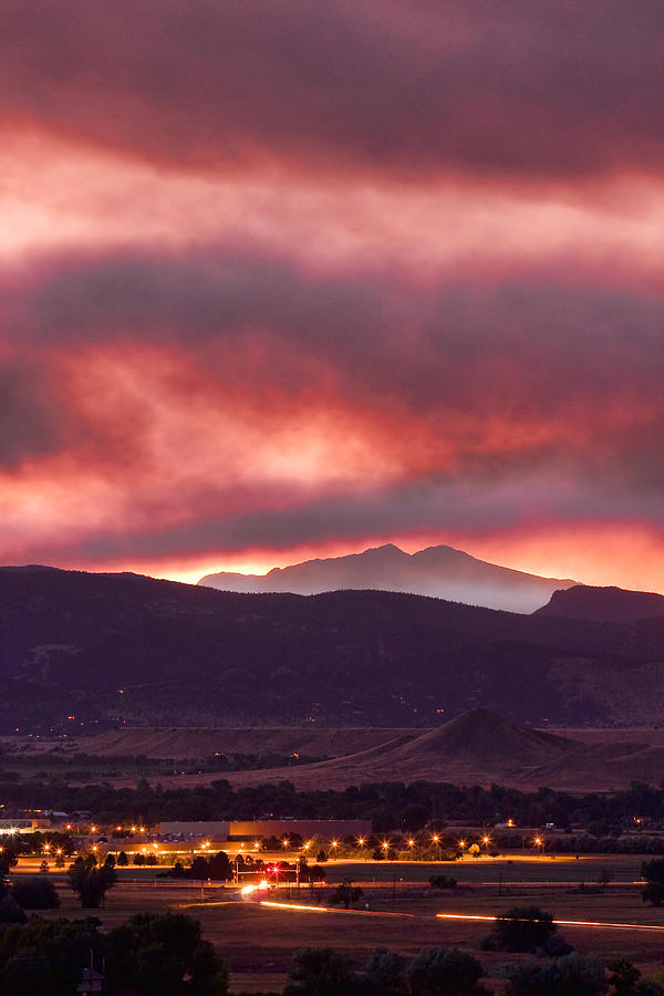 Fourmile Canyon Fire At Sunset Photograph