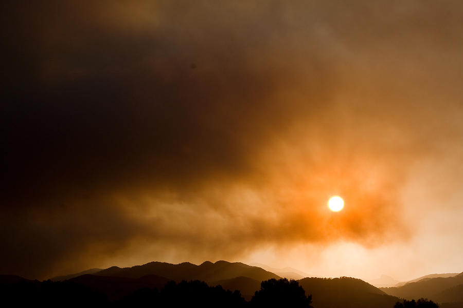 Fourmile Canyon Fire Sunset Boulder County Colorado Photograph by James BO Insogna