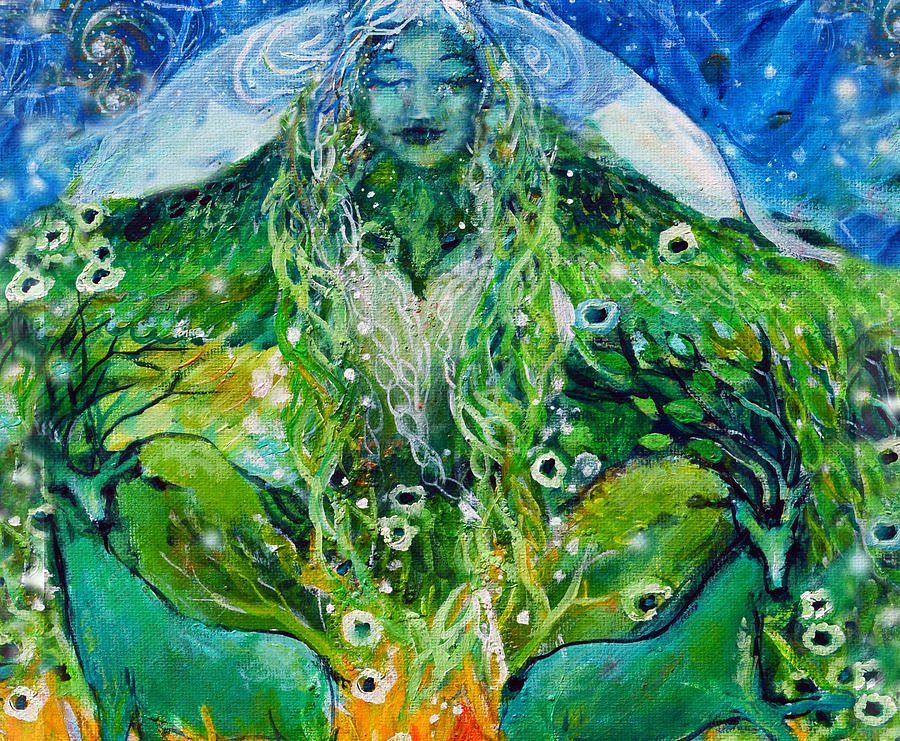 Fourth Chakra Angel A Goddess of Love Painting by Ashleigh Dyan Bayer