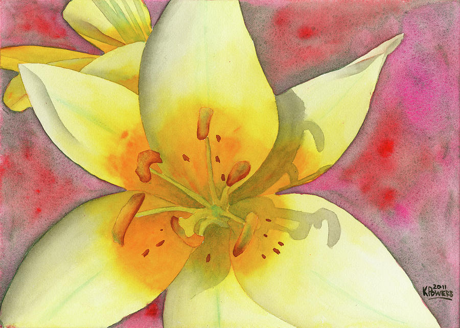 Fourth of July Flower Painting by Ken Powers