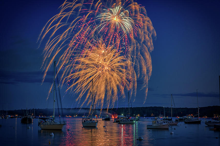 Independence Day Photograph - Fourth of July in Boothbay Harbor by Rick Berk