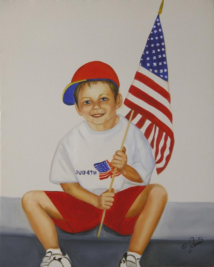 Holiday Painting - Fourth of July by Joni McPherson