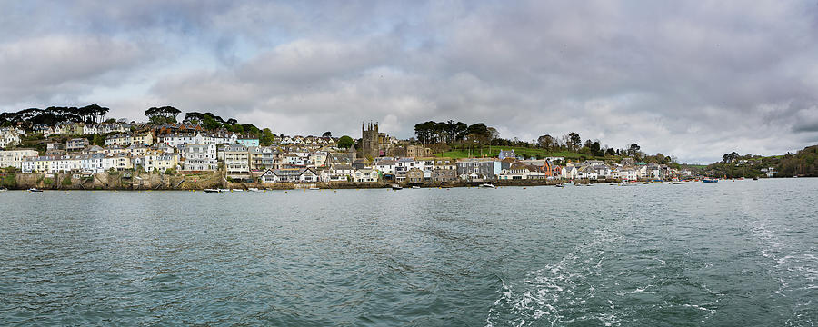 Fowey Cornwall Panorama from ferry Photograph by Maggie Mccall