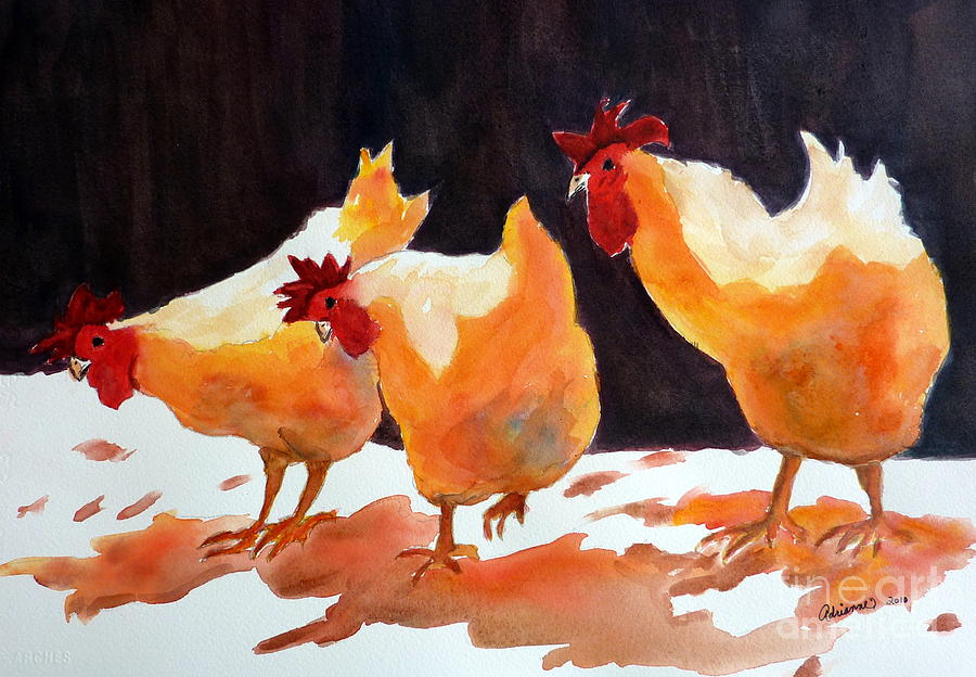 Fowl Play Painting by Adrianne Wagers - Fine Art America