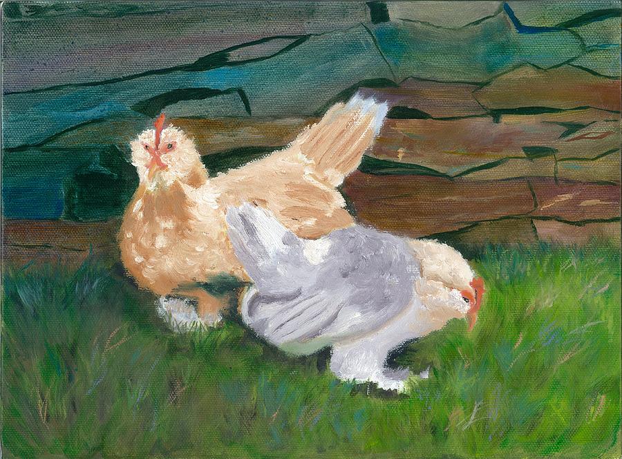 Fowl Play Painting by Paula Emery