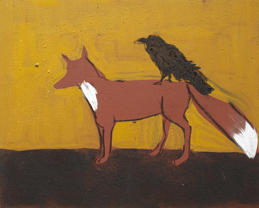 Fox and Raven Painting by Sophy White