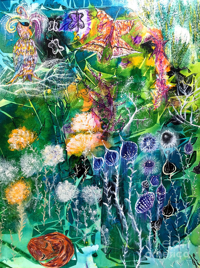 Fox Dream Painting by Julie Engelhardt