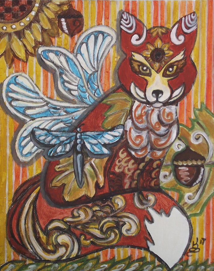 Fantasy Painting - Fox Fairy by Kim Selig