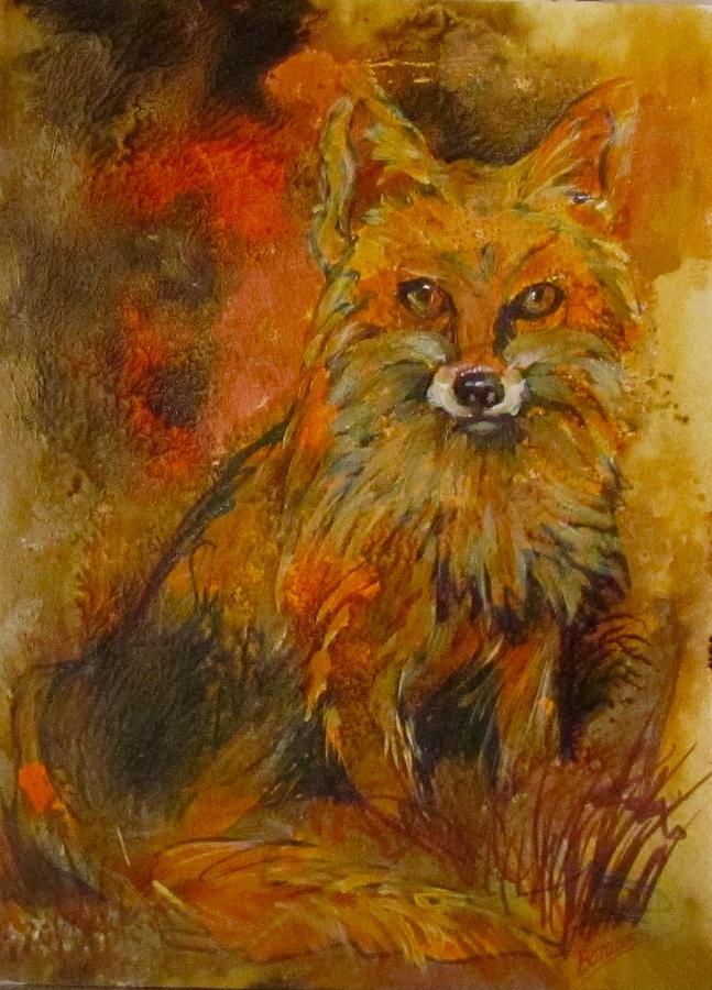 Fox Fire Painting by Barbara OToole