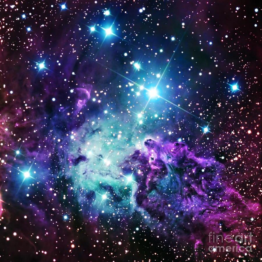 Fox Fur Nebula Purple Teal Galaxy Digital Art By Johari Smith Pixels 3973