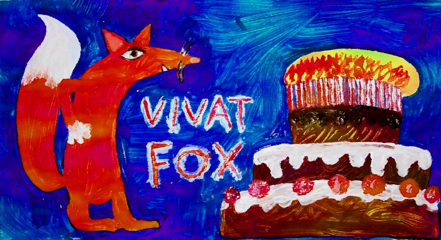 Fox Has A Birthday Party Digital Art