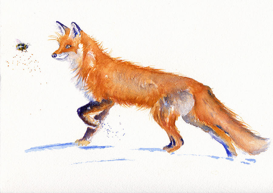 Fox Hunt Painting by Debra Hall