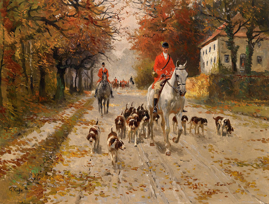 Fox Hunt Painting by Mountain Dreams