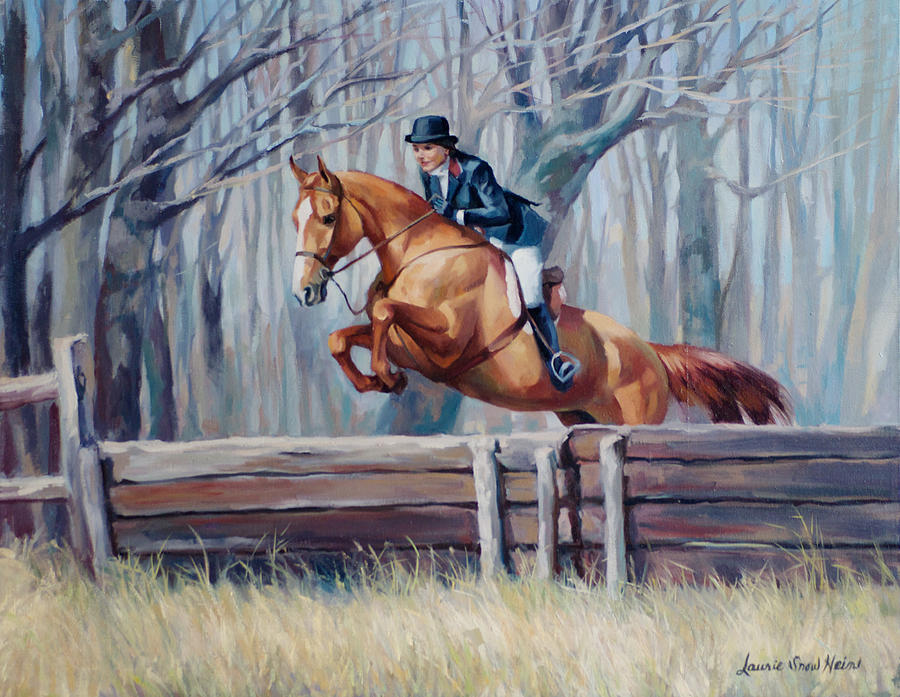 Horse Painting - Fox Hunter by Laurie Snow Hein