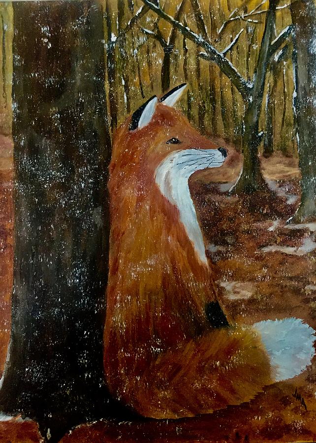 the fox in the forest artwork the fox in the forest artwork