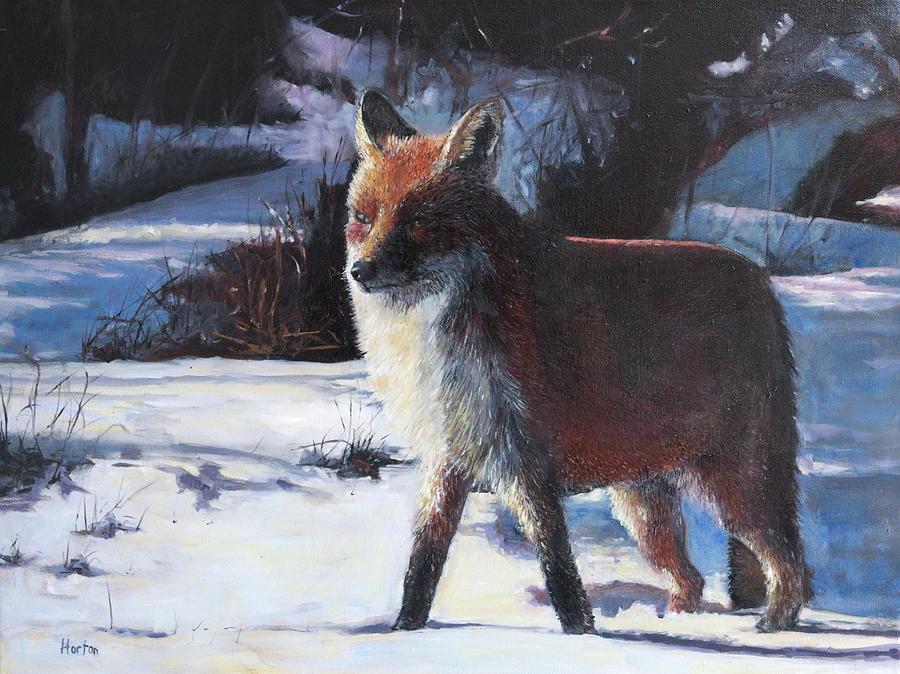 Fox in the Snow Painting by Deborah Horton - Fine Art America