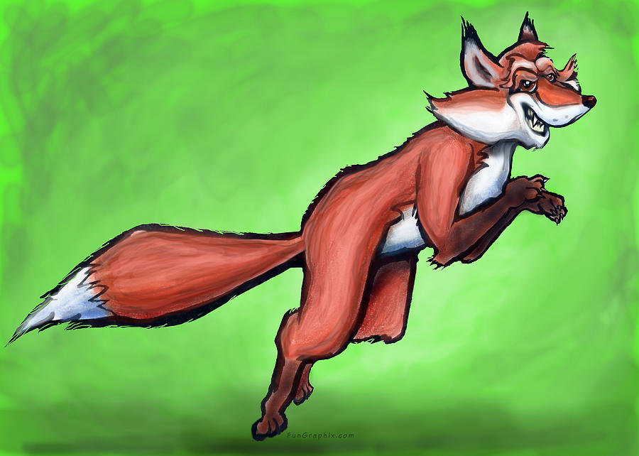 Fox Greeting Card by Kevin Middleton