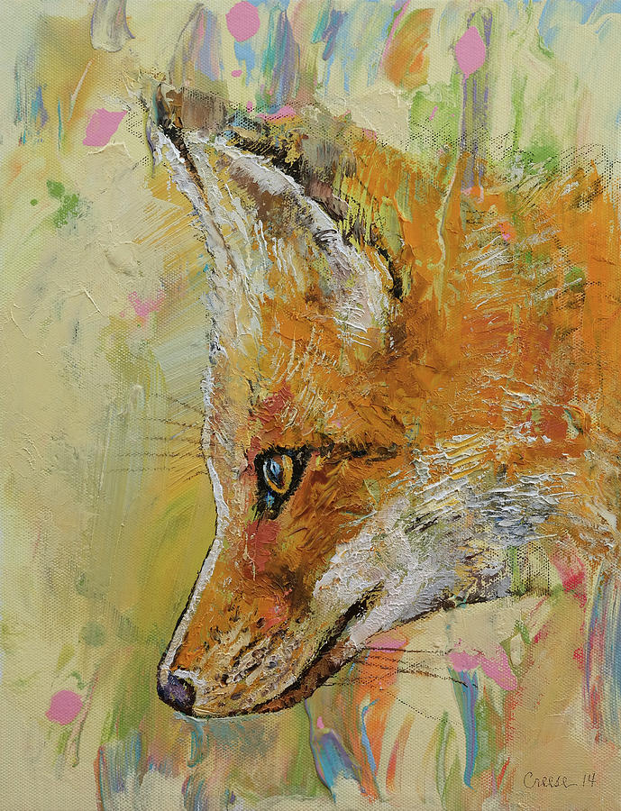 Fox Painting by Michael Creese