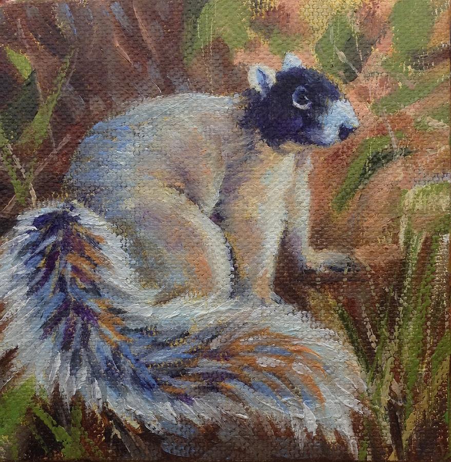 Fox Squirrel Painting by Pam Talley