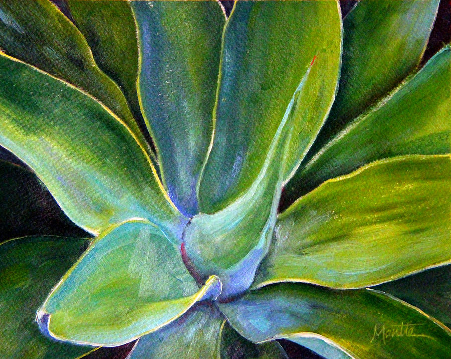 Desert Painting - Fox Tail Agave 2 by Athena Mantle