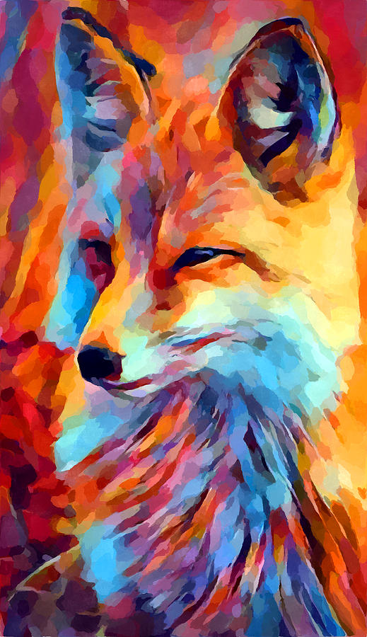 Fox Watercolor Painting by Chris Butler