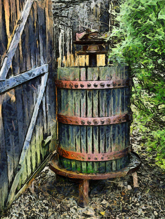 Foxen Winery Wine Press Abstract Photograph by Floyd Snyder