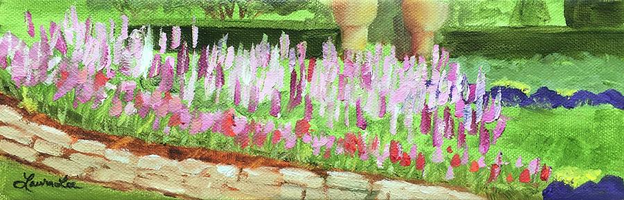 Flower Painting - Foxglove Bed by Laura Drumwright