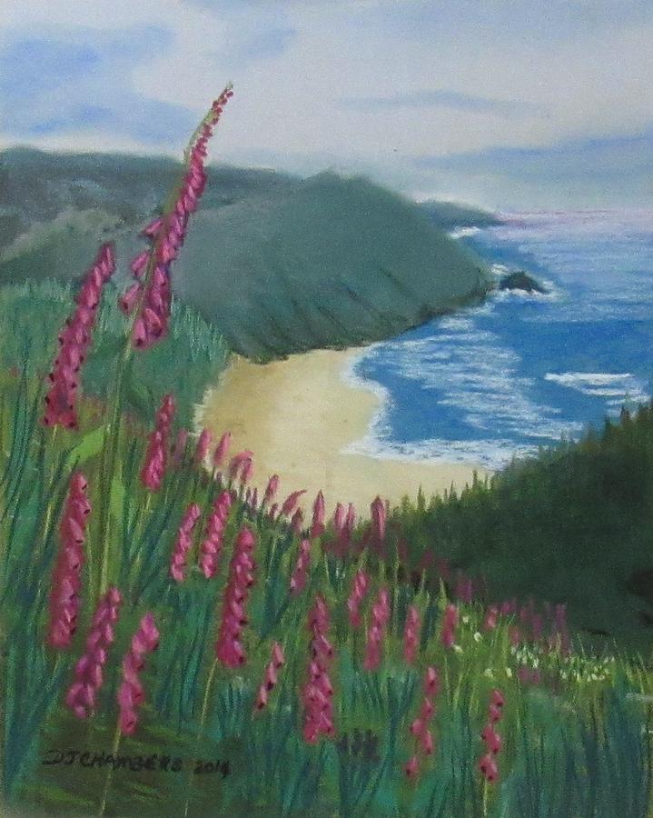 Foxgoves In Bloom Painting by Donna Chambers