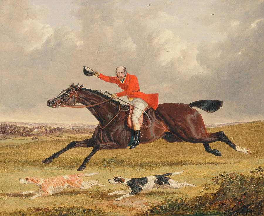 Foxhunting - Encouraging Hounds Painting by John Frederick Herring