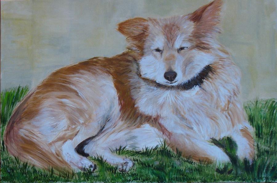 Foxi Painting by Rachel Wollach Asherovitz