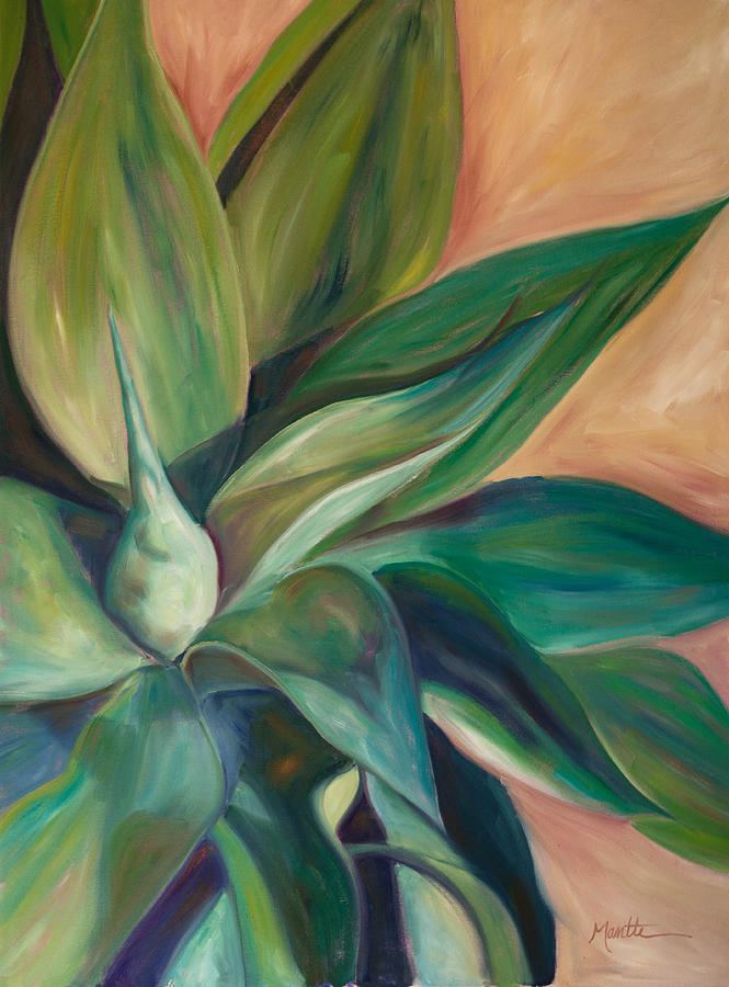 Foxtail Agave 4 Painting by Athena Mantle