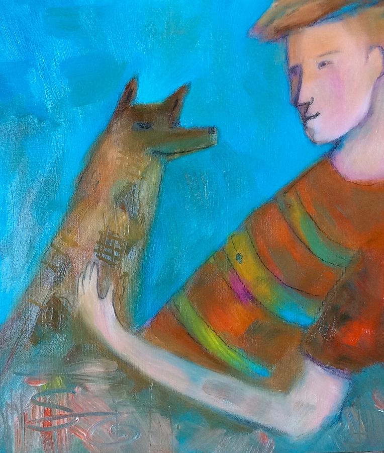 Portrait Painting - Foxy Boy by Suzy Norris