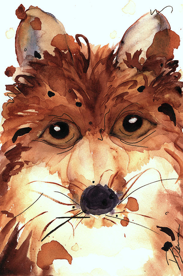 Foxy Painting by Dawn Derman