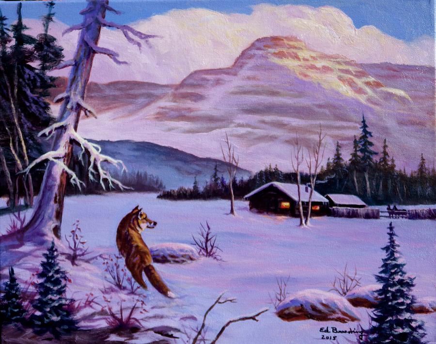 Foxy Evening Painting by Ed Breeding
