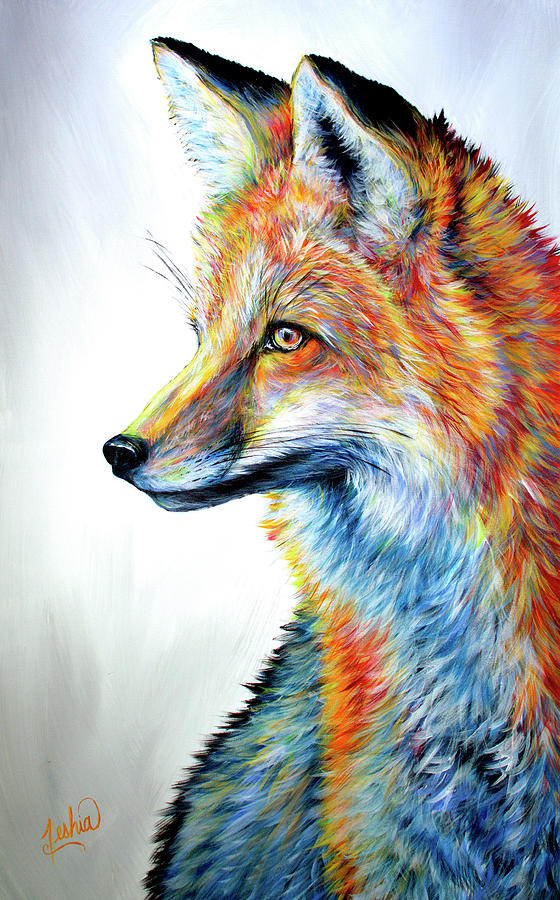 Wildlife Painting - Foxy by Teshia Art