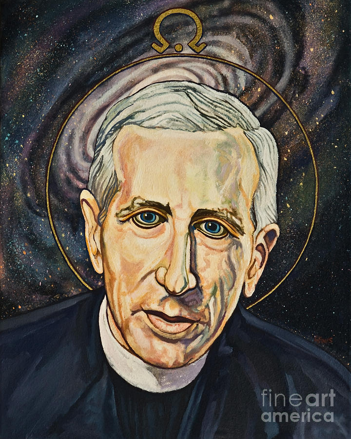 Fr. Pierre Teilhard de Chardin - LWPTC Painting by Lewis Williams OFS