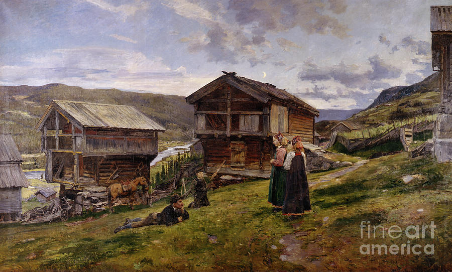 From Hallingdal #1 Painting by Gerhard Munthe
