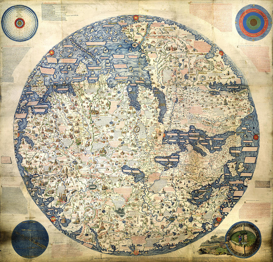 Fra Mauro World Map Photograph by C H Apperson