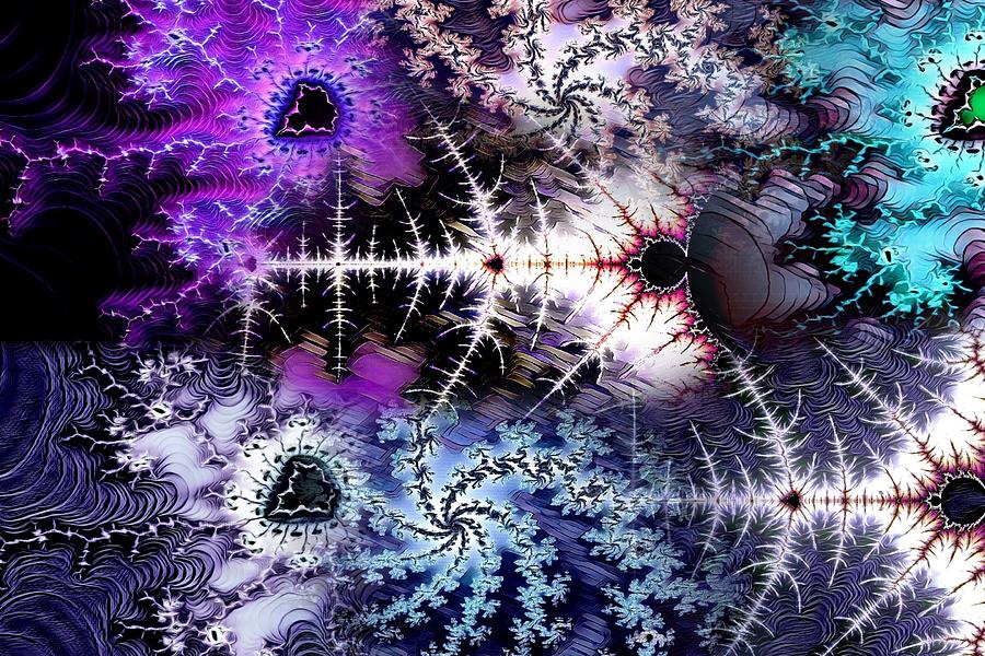Fractal Abstact Collage by Artful Oasis Digital Art by Artful Oasis