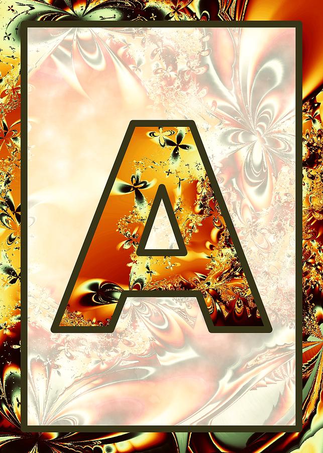 Abstract Digital Art - Fractal - Alphabet - A is for Abstract by Anastasiya Malakhova